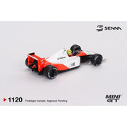 Mini GT MGT01120-BL McLaren MP4/6 No.1 Ayrton Senna 1991 Japanese Grand Prix  2nd Place