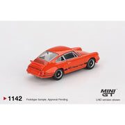 Mini GT MGT01142-R 1/64 Porsche 911 Carrera RS 2.7 Tangerine with Black Livery