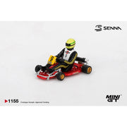 Mini Gt MGT01155-BL 1/64 Senna Kart Formula K No.9 Ayrton Senna da Silva 1981 Karting World Championship