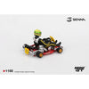 Mini Gt MGT01155-BL 1/64 Senna Kart Formula K No.9 Ayrton Senna da Silva 1981 Karting World Championship