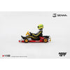 Mini Gt MGT01155-BL 1/64 Senna Kart Formula K No.9 Ayrton Senna da Silva 1981 Karting World Championship