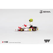Mini GT MGT01156-BL 1/64 Senna Kart No.2 Ayrton Senna da Silva 1993 Masters of Paris-Bercy