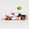 Mini GT MGT01156-BL 1/64 Senna Kart No.2 Ayrton Senna da Silva 1993 Masters of Paris-Bercy