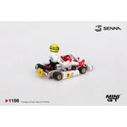 Mini GT MGT01156-BL 1/64 Senna Kart No.2 Ayrton Senna da Silva 1993 Masters of Paris-Bercy