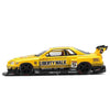 Mini GT MGT01182-R 1/64 Nissan LB-ER34 Super Silhouette Skyline Sport Yellow