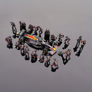 Mini GT Oracle Red Bull Racing RB19 No.1 Max Verstappen 2023 Japanese Grand Prix Pit Crew Set Limited Edition 5000 Sets
