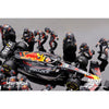 Mini GT Oracle Red Bull Racing RB19 No.1 Max Verstappen 2023 Japanese Grand Prix Pit Crew Set Limited Edition 5000 Sets