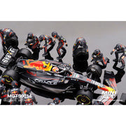 Mini GT Oracle Red Bull Racing RB19 No.1 Max Verstappen 2023 Japanese Grand Prix Pit Crew Set Limited Edition 5000 Sets
