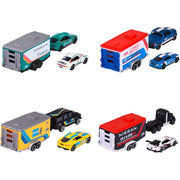 Majorette 76996 Racing Deluxe Trailer 4 Assorted 1pc