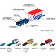 Majorette 76996 Racing Deluxe Trailer 4 Assorted 1pc