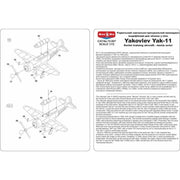 Mikro-Mir 1/72 Yakovlev Yak-11 Single Version