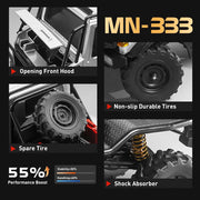 MN Model 1/18 Unimog 4WD RC Crawler (Silver)