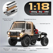 MN Model 1/18 Unimog 4WD RC Crawler (Silver)