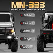 MN Model 1/18 Unimog 4WD RC Crawler (Silver)