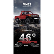 MN Model 1/12 Toyota LC79 4WD RC Crawler RTR (Red)
