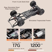 MN Models 1/12 Toyota LC79 4WD RC Crawler Red w/Crane Attachment