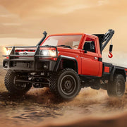 MN Models 1/12 Toyota LC79 4WD RC Crawler Red w/Crane Attachment