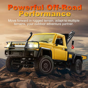MN Models 1/12 Toyota LC79 4WD RC Crawler Yellow w/Crane Attachment