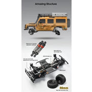 MN Model 1/18 Land Rover Defender RTR RC Crawler (Grey)