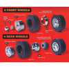 Moebius 1/25 Super Single Tractor Wheel & Tire Set