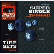 Moebius 1/25 Super Single Trailer Wheel & Tire Set