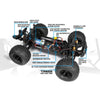 Maverick Quantum2 MT 1/10 4WD Brushed Electric RC Monster Truck Blue 150400