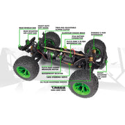 Maverick Quantum2 MT Flux 1/10 4WD Brushless Electric RC Monster Truck Green 150406