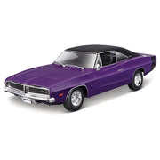 Maisto 31387PUR 1/18 1969 Dodge Charger R/T Purple with Black Roof