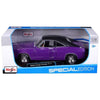 Maisto 31387PUR 1/18 1969 Dodge Charger R/T Purple with Black Roof