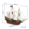 OcCre 12002 1/100 Buccaneer Wooden Model Ship Kit