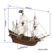 OcCre 12002 1/100 Buccaneer Wooden Model Ship Kit