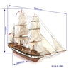 OcCre 12005 1/60 HMS Beagle Wooden Model Ship Kit