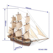 OcCre 12006 1/60 Whaler Essex Wooden Model Ship Kit