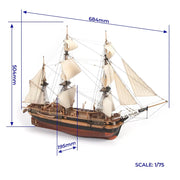 OcCre 12009 1/75 HMS Erebus Wooden Model Ship Kit