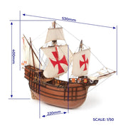 OcCre 12010S 1/50 Santa Maria Starter Pack Wooden Model Ship Kit