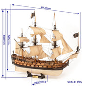 Occre 1/65 Royal Fortune Wooden Model Ship Kit