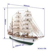 OcCre 15003 1/95 Gorch Fock Wooden Model Ship Kit