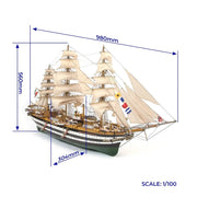 OcCre 15006 1/100 Amerigo Vespucci Wooden Model Ship Kit
