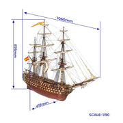 OcCre 15800 1/90 Santísima Trinidad Wooden Model Ship Kit