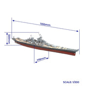 OcCre 16002 1/200 USS Missouri BB-63 Wooden Model Ship Kit