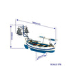 OcCre 52002 1/15 Calella Wooden Model Boat Kit