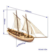 OcCre 52003 1/24 Bounty Wooden Model Boat Kit