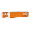 On Track Models HO Scale TNT Orange 40' Curtain Sided Containers