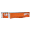 On Track Models 40CS-48 HO Scale TNT Orange 40' Curtain Sided Containers