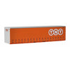 On Track Models 40CS-48 HO Scale TNT Orange 40' Curtain Sided Containers