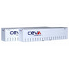 On Track Models HO Scale New CEVA 40' Curtain Sided Containers