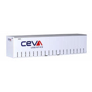 On Track Models HO Scale New CEVA 40' Curtain Sided Containers