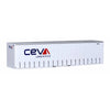 On Track Models HO Scale New CEVA 40' Curtain Sided Containers