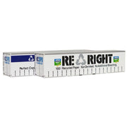 On Track Models HO Scale CopyRight & Re Right 40' Curtain Sided Containers