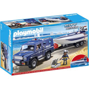 Playmobil 5187 Police Truck with Speedboat